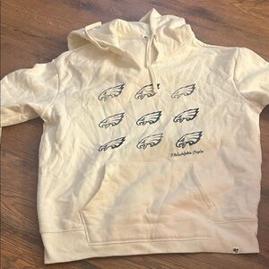 47 Brand Cream Eagles Hoodie